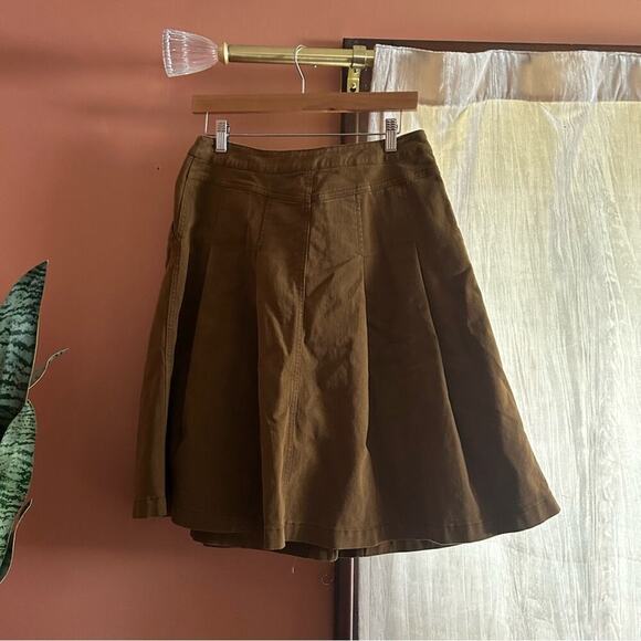 MaxMara Weekend Utility Wrap Skirt A-Line Buttons Khaki Tan Brown US Size 6 - Picture 5 of 5